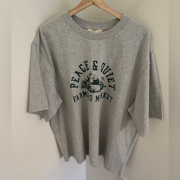 NWT Museum of Peace & Quiet Farmers Market T-Shirt 'Heather gray relaxed size XL - Picture 4 of 10